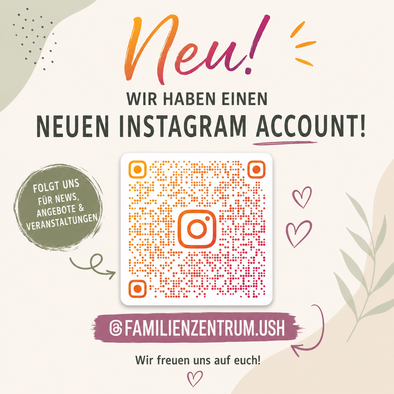 neuer Instagram Account